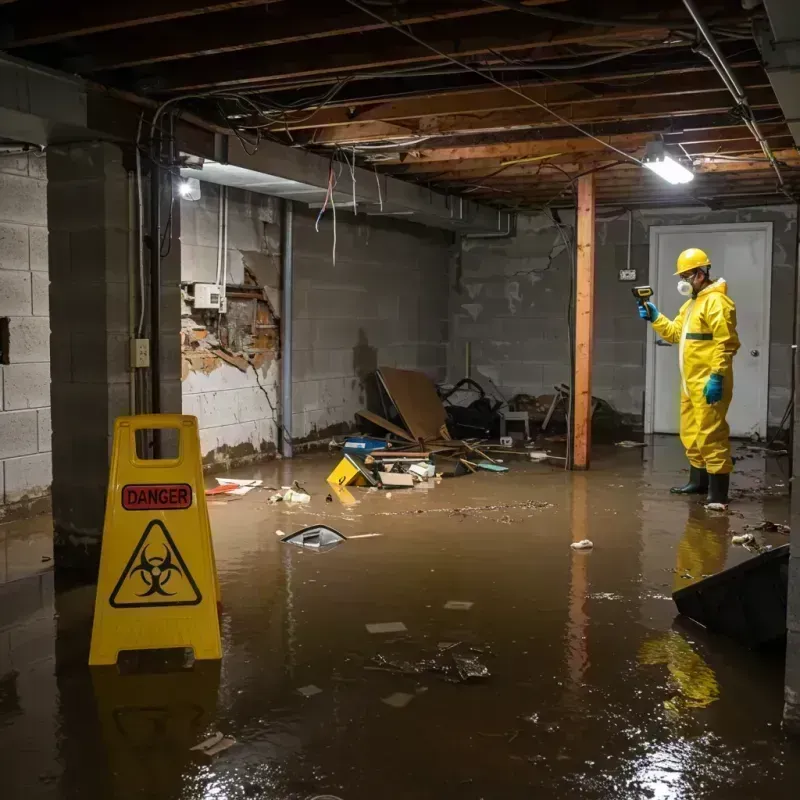 Flooded Basement Electrical Hazard in Graves County, KY Property